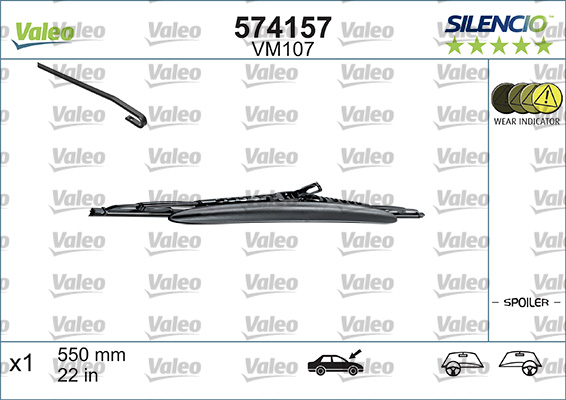 VALEO SILENCIO PERFORMANCE Ablaktörlő lapát 574157_VALEO